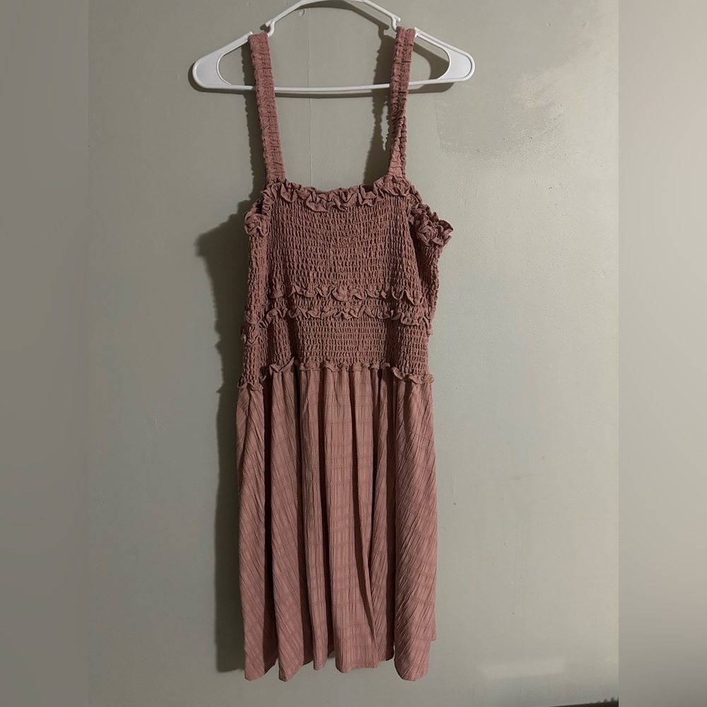 Celebrity Pink Ruffled Blush Dress